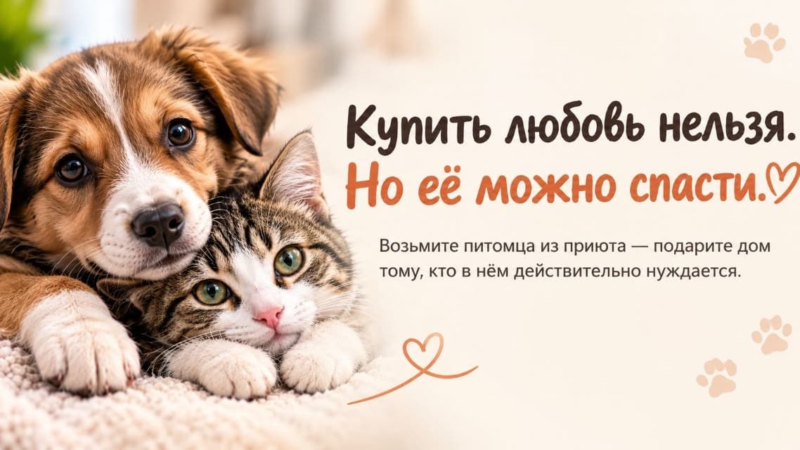 Почему стоит взять питомца из приюта, а не покупать